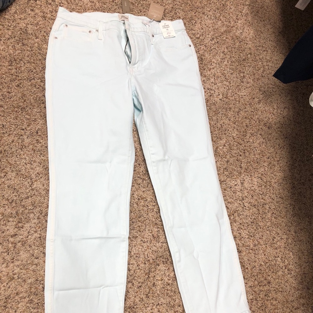 J Crew mint straight leg pants NWT